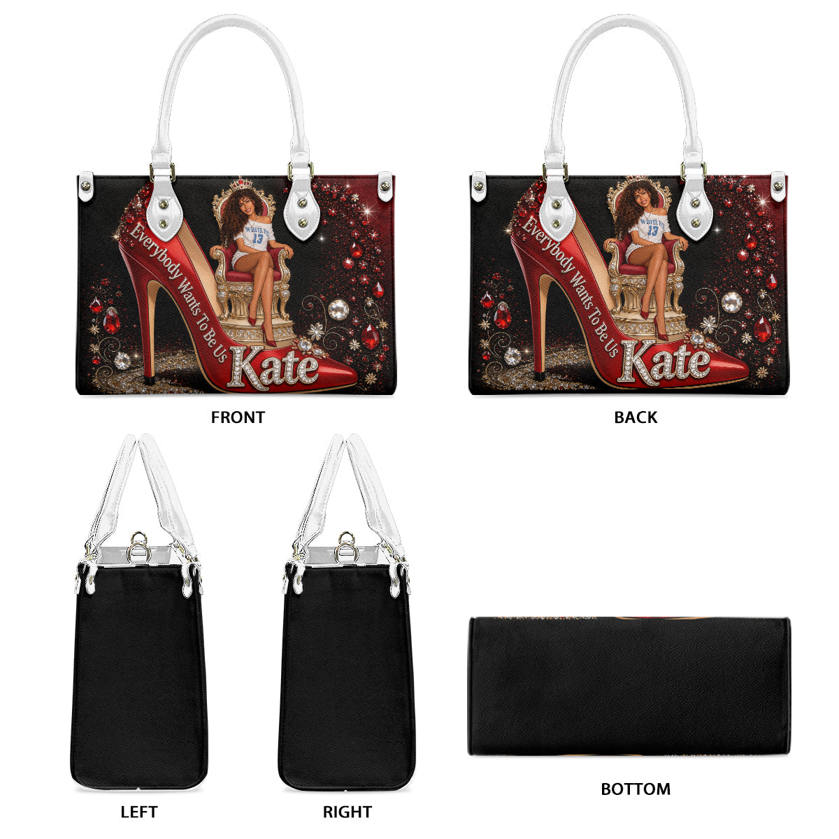 They Want Be Us - Personalized Leather Handbag