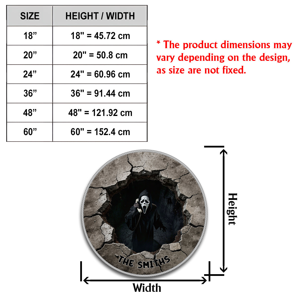 Hello Darkness - Personalized Horror Movie Non-Slip Tufted Rug