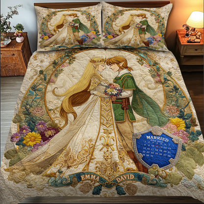 Legendary Couple Custom Calendar - Personalized The Hero's Legend Bedding Set