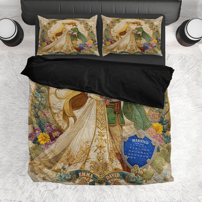 Legendary Couple Custom Calendar - Personalized The Hero's Legend Bedding Set