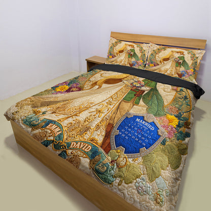 Legendary Couple Custom Calendar - Personalized The Hero's Legend Bedding Set