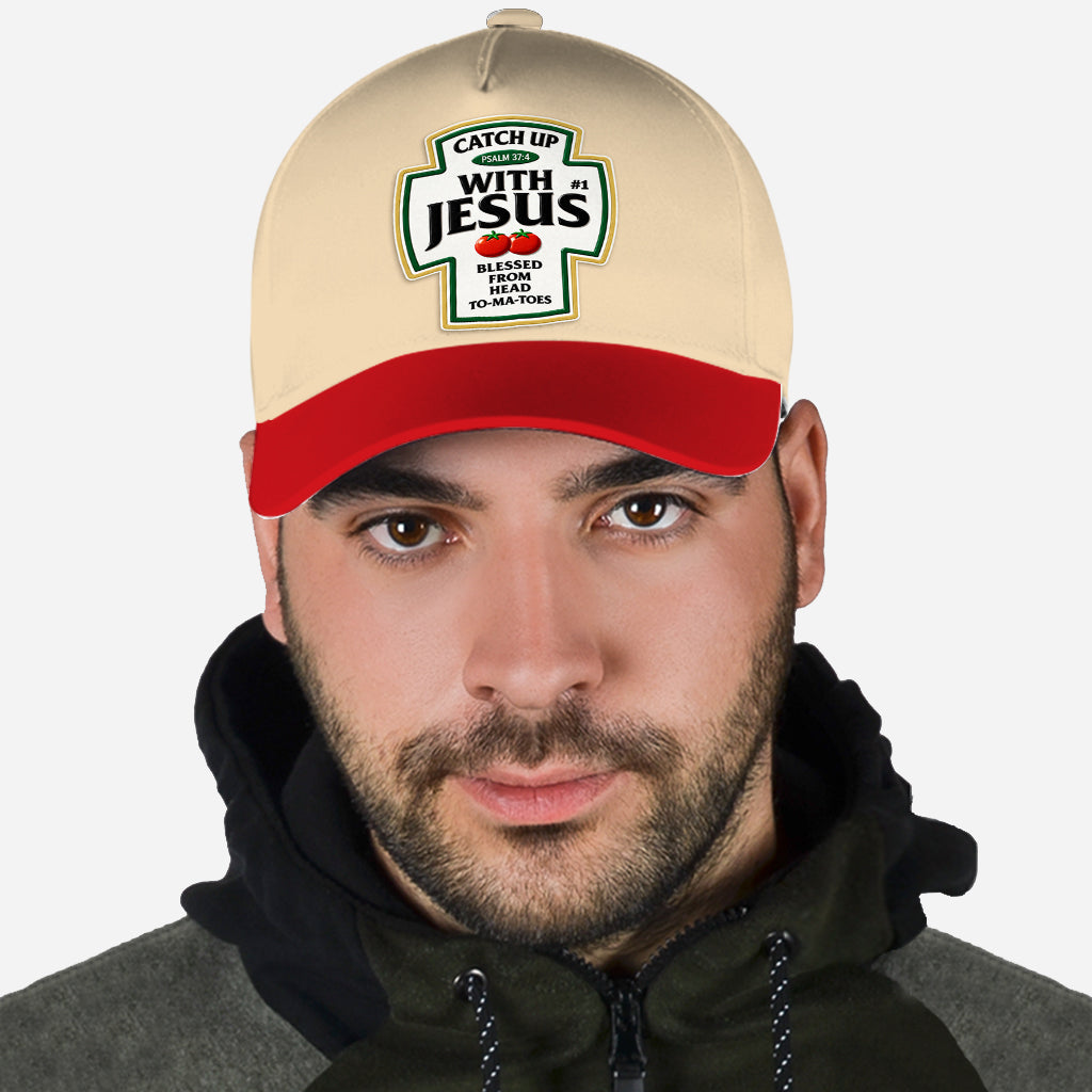 Funny Word Play, Faith In God - Personalized Christian Classic Cap & Leather Phone Case