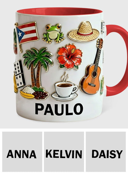 Proud To Be Puerto Rican - Personalized Expats Accent Mug & Coaster
