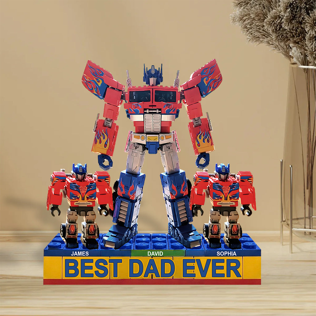 Best Dad Ever - Personalized Father Custom Shaped Acrylic Plaque