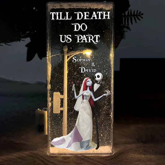 Till Death Do Us Part - Personalized Nightmare Snowflake Night Light