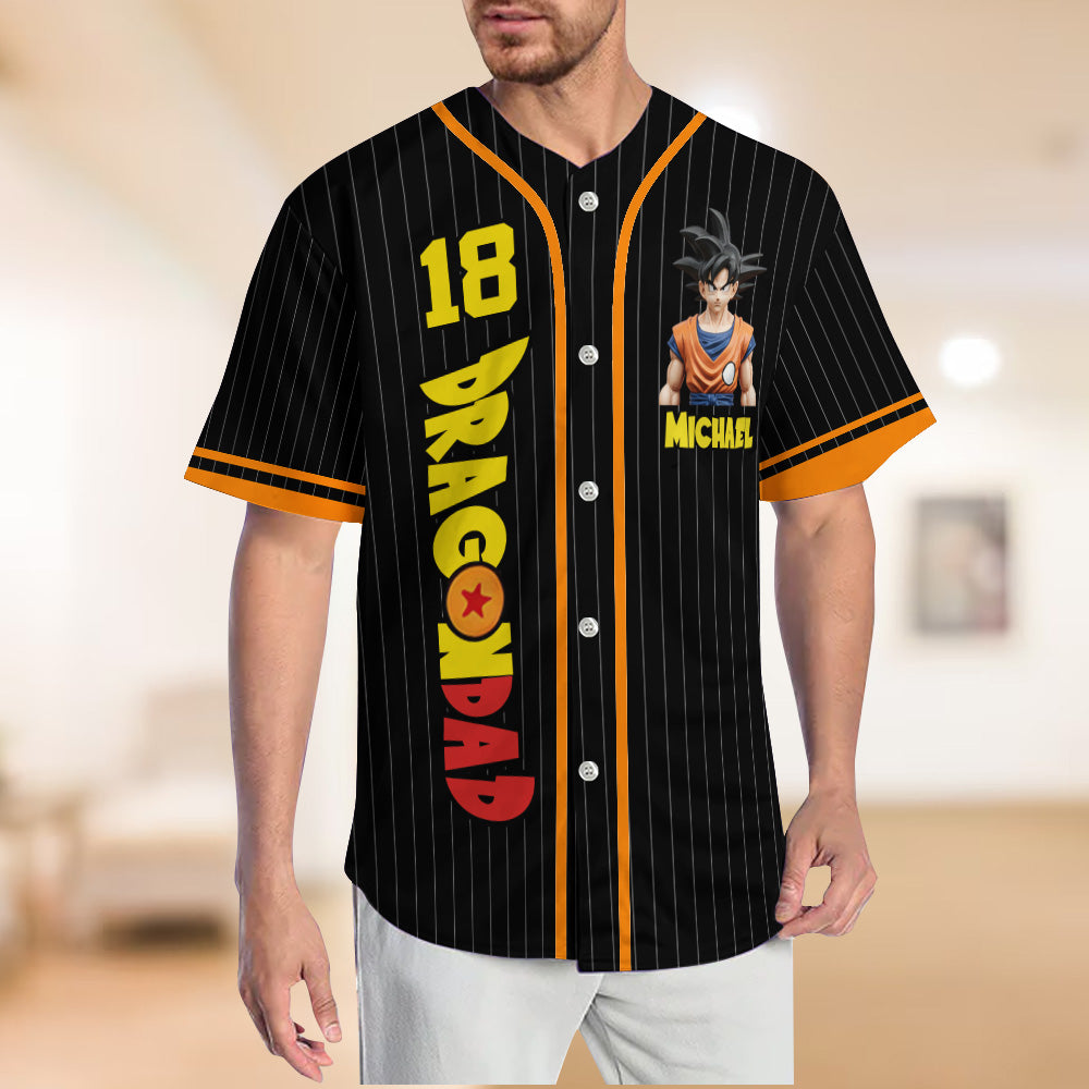 Super Dad - Personalized Seven Balls Baseball Jersey