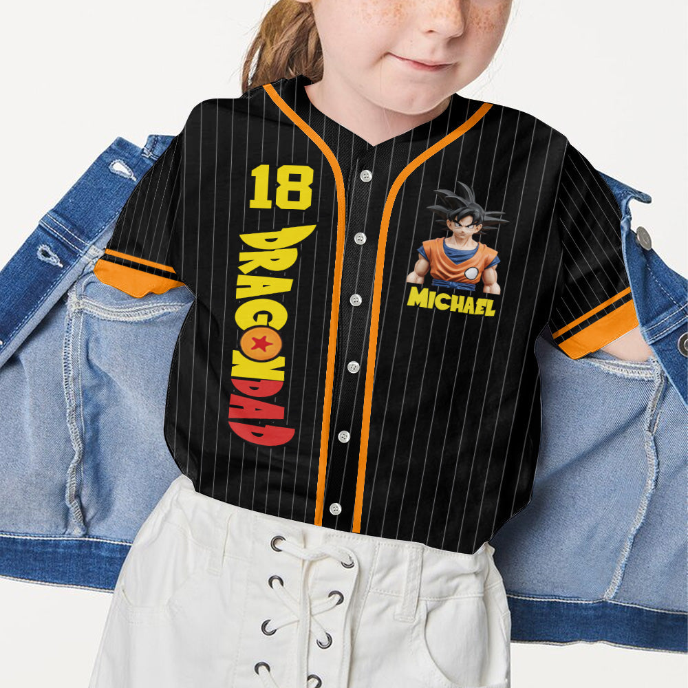 Super Dad - Personalized Seven Balls Baseball Jersey