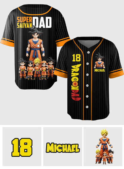 Super Dad - Personalized Seven Balls Baseball Jersey