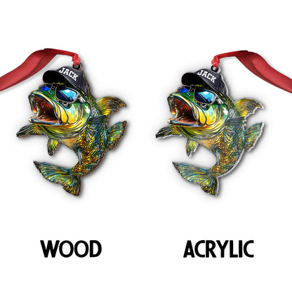 Bass Fishing - Personalized Fishing Ornament
