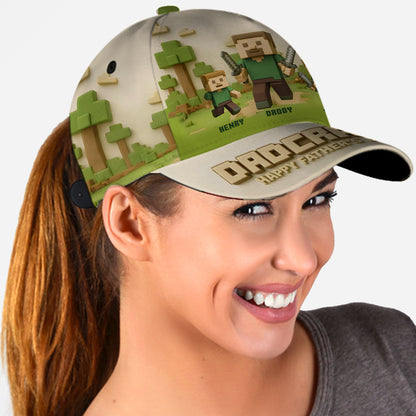 Best Mom Dad Ever - Personalized Block World Classic Cap
