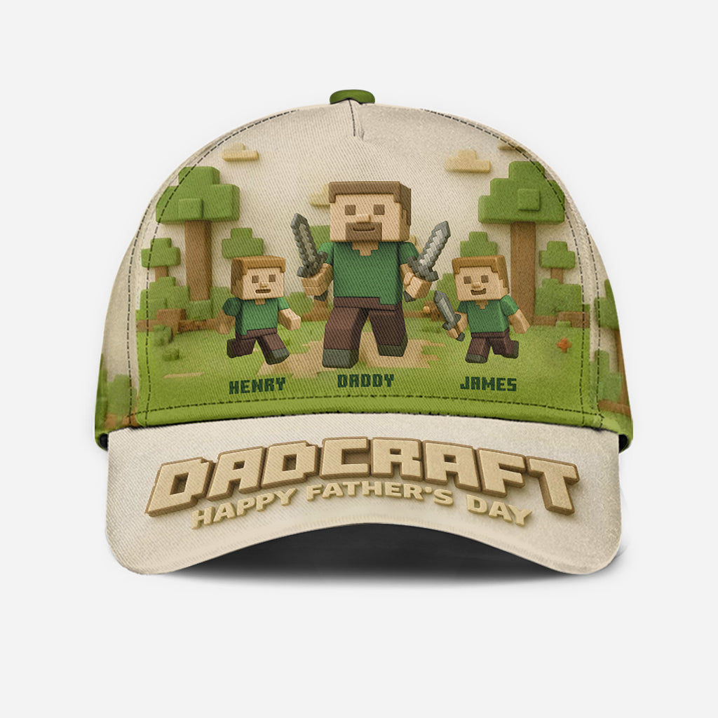 Best Mom Dad Ever - Personalized Block World Classic Cap