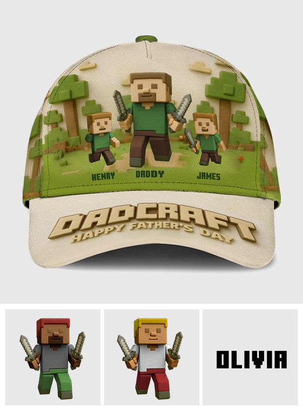 Best Mom Dad Ever - Personalized Block World Classic Cap