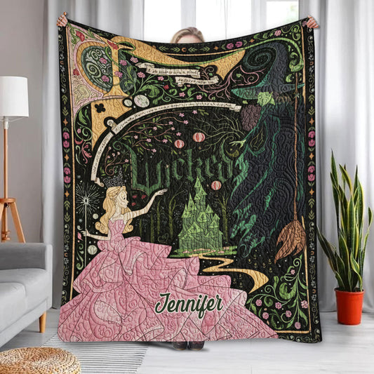 Changed For Good - Personalized Green and Pink Blanket