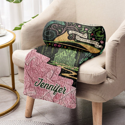 Changed For Good - Personalized Green and Pink Blanket