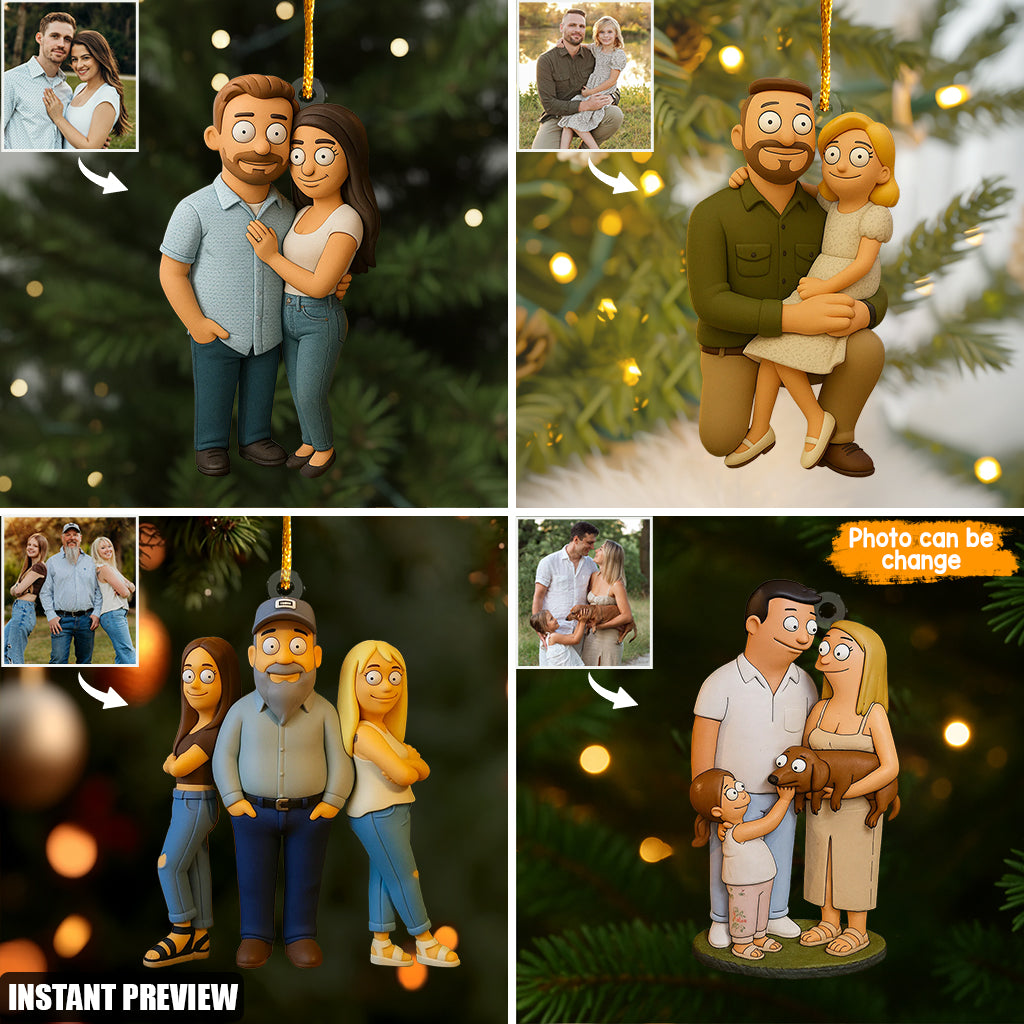 Funny Moment - Personalized Couple Ornament