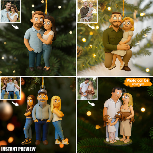 Funny Moment - Personalized Couple Ornament