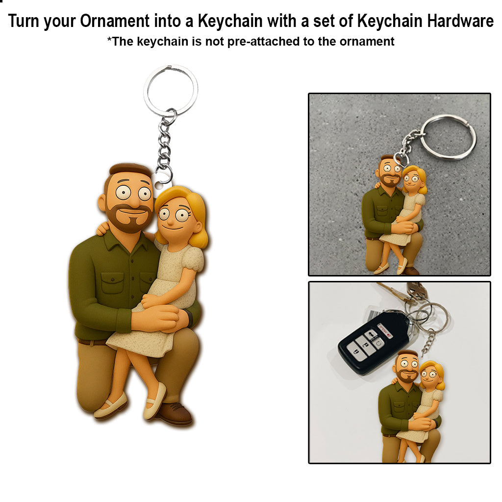 Funny Moment - Personalized Couple Ornament