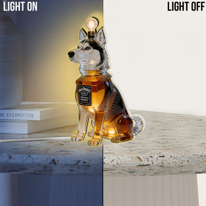 Pet Whiskey Bottle Lamp - Personalized Dog Acrylic LED Night Light