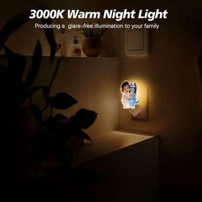 Sweet Dreams - Personalized Blue Dog Acrylic Plug-In Night Light