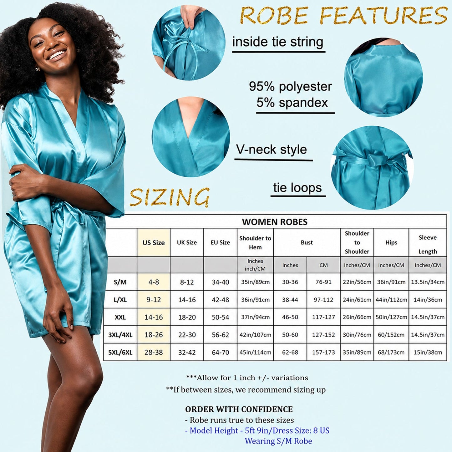 Puerto Rico Women - Personalized Expats Satin Robe