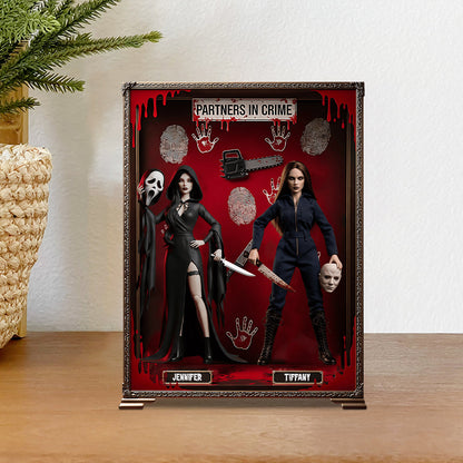 Partners In Crime - Personalized Horror Character Custom Shaped Acrylic Plaque