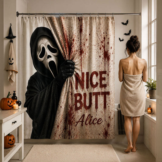 Nice Butt - Personalized Horror Character Shower Curtain