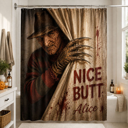 Nice Butt - Personalized Horror Character Shower Curtain