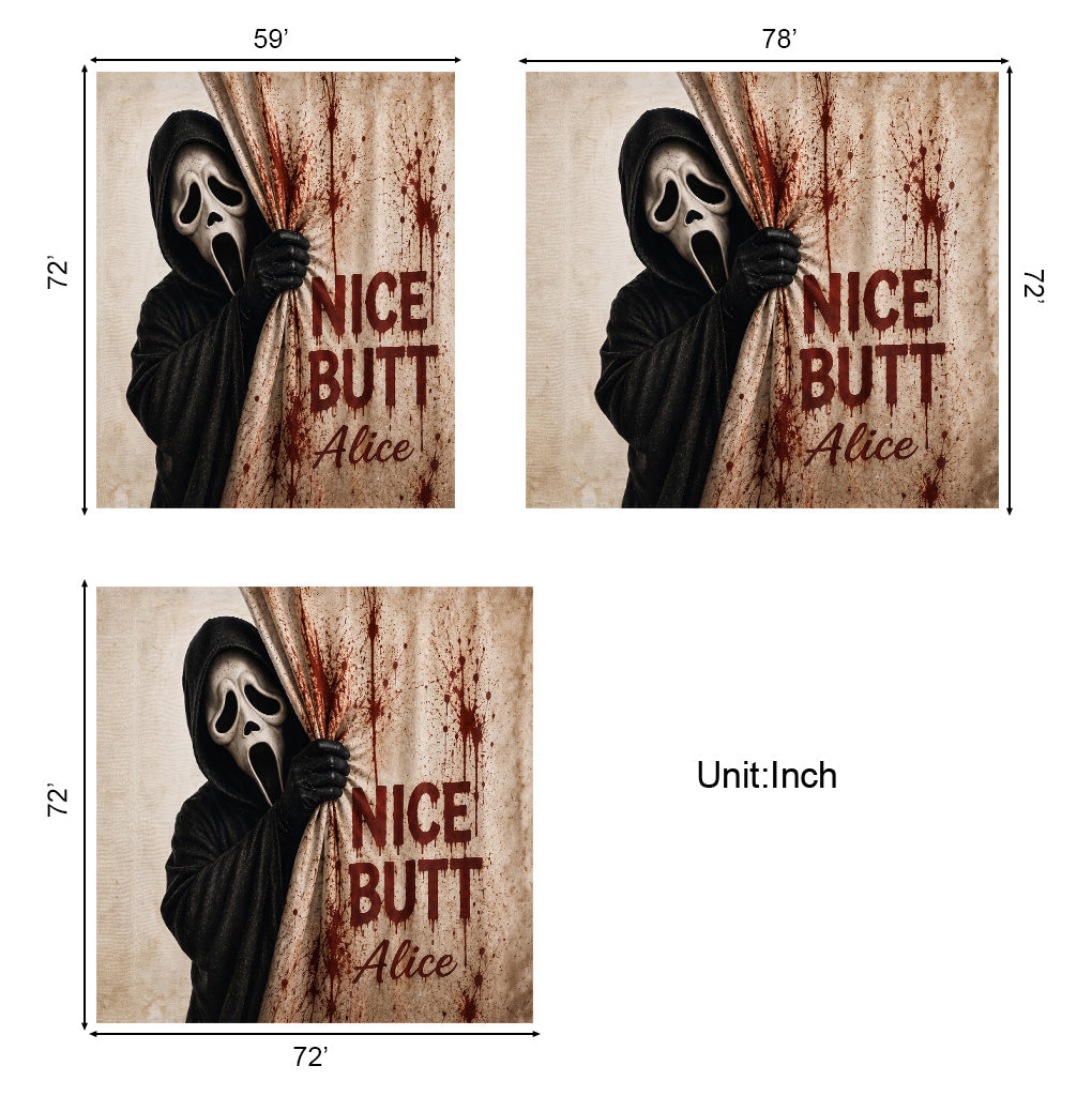 Nice Butt - Personalized Horror Character Shower Curtain