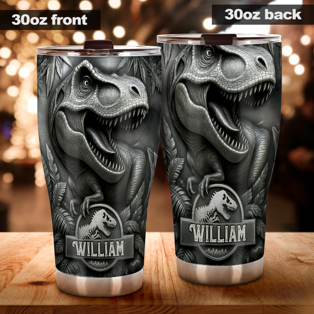 Scary Dinosaur - Personalized Dinosaur Tumbler