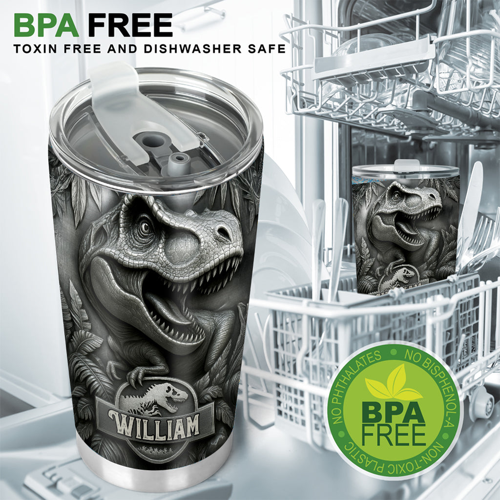 Scary Dinosaur - Personalized Dinosaur Tumbler