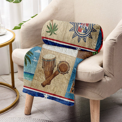 Gift For Dominicana - Personalized Expats Blanket