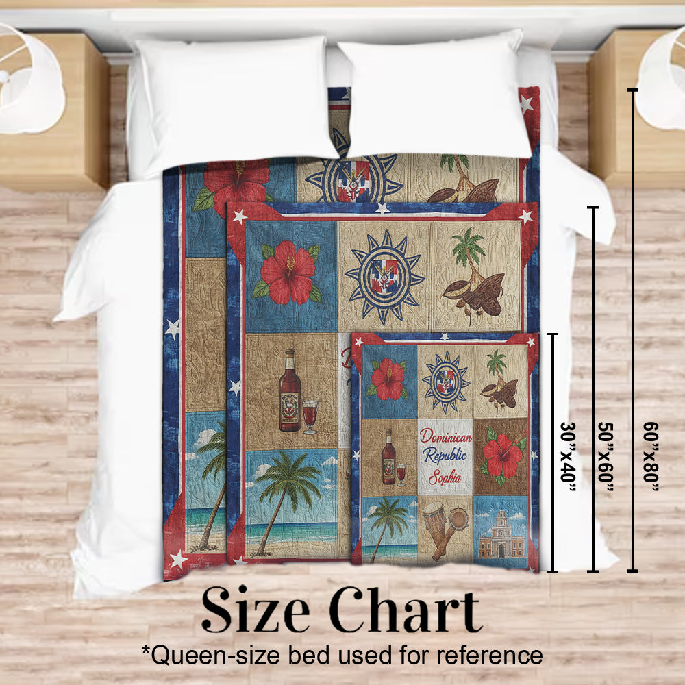 Gift For Dominicana - Personalized Expats Blanket