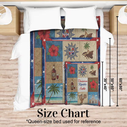 Gift For Dominicana - Personalized Expats Blanket