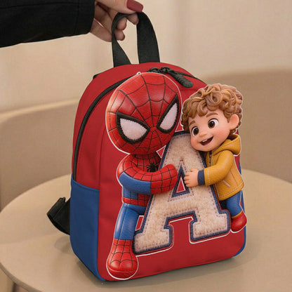 Best Friends - Personalized Kid Changeable Leather Patch Backpack