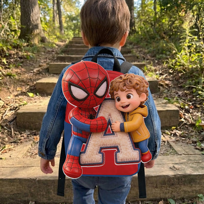 Best Friends - Personalized Kid Changeable Leather Patch Backpack