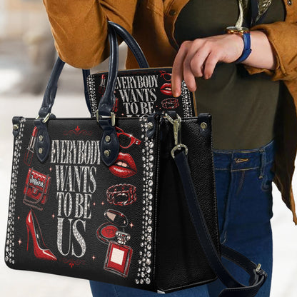Everyone Want To Be Us - Personalized Star Fleet Leather Handbag & Leather Long Wallet