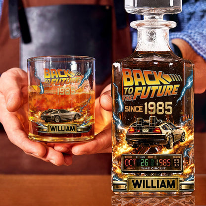Future Car - Personalized Back To The Future Whiskey Decanter Set