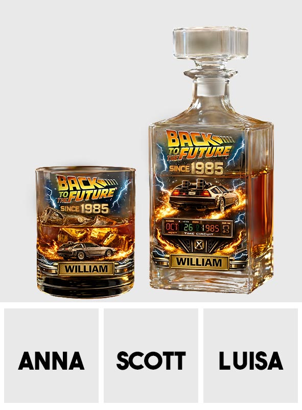 Future Car - Personalized Back To The Future Whiskey Decanter Set