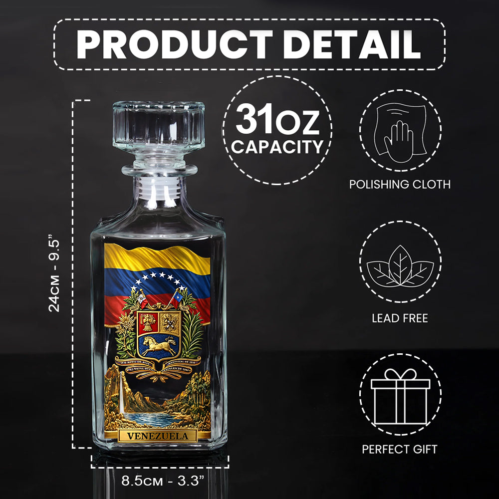 Stand Strong Venezuela - Personalized Expats Whiskey Decanter Set