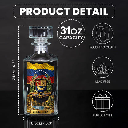 Stand Strong Venezuela - Personalized Expats Whiskey Decanter Set