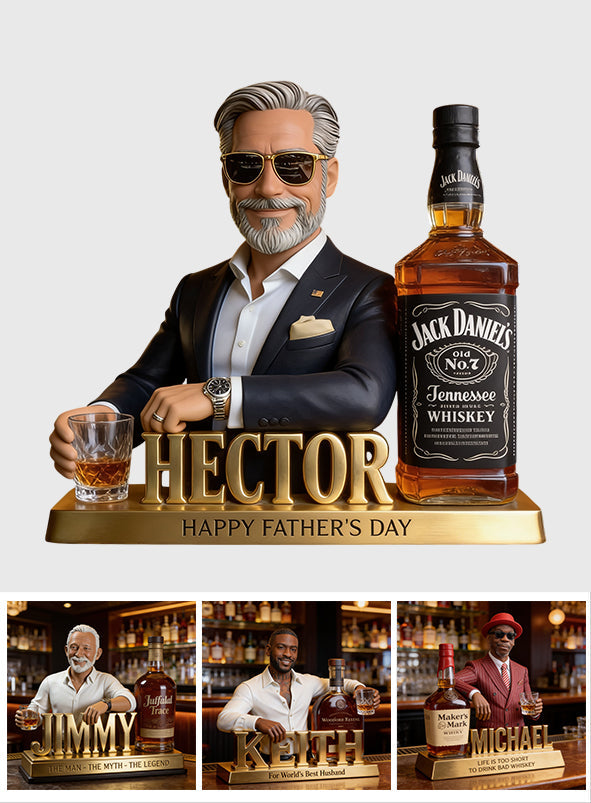 Custom With Famous Whiskey Bottle - Personalized Whisky Custom Shaped Acrylic Plaque