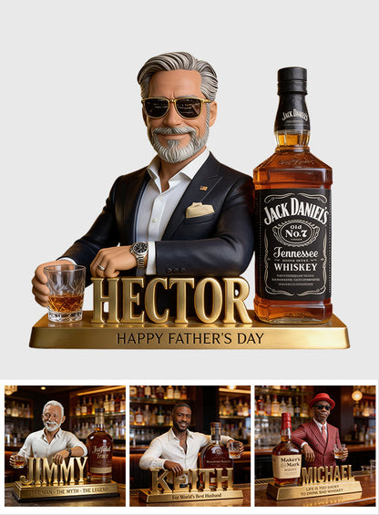 Custom With Famous Whiskey Bottle - Personalized Whisky Custom Shaped Acrylic Plaque