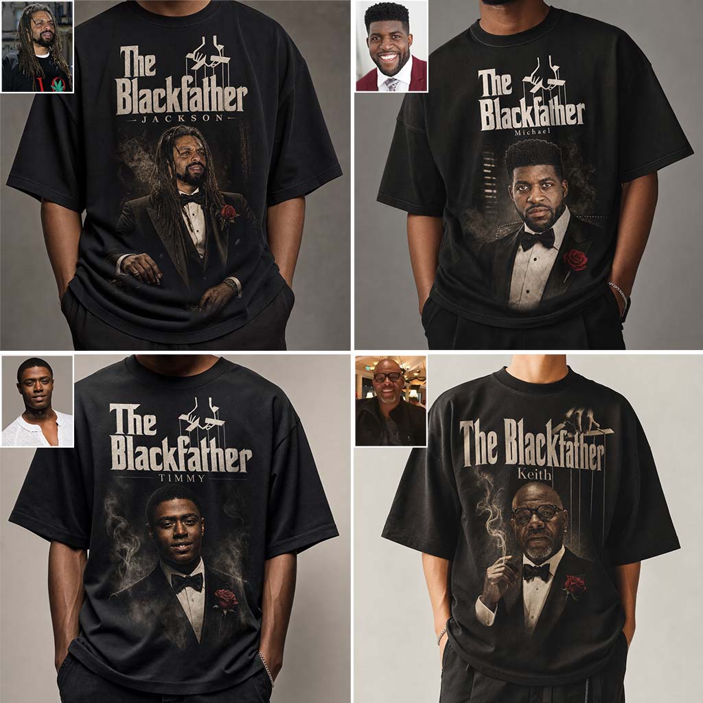 The Blackfather - Personalized Father T-shirt And Hoodie