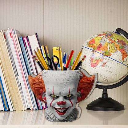 Scary Head - Personalized Horror Character Wooden Desk Organizer