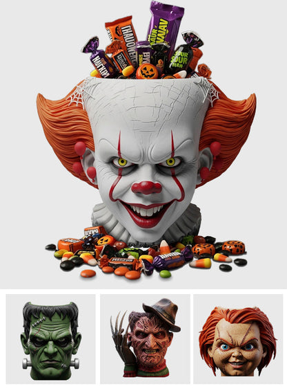 Scary Head - Personalized Horror Character Wooden Desk Organizer