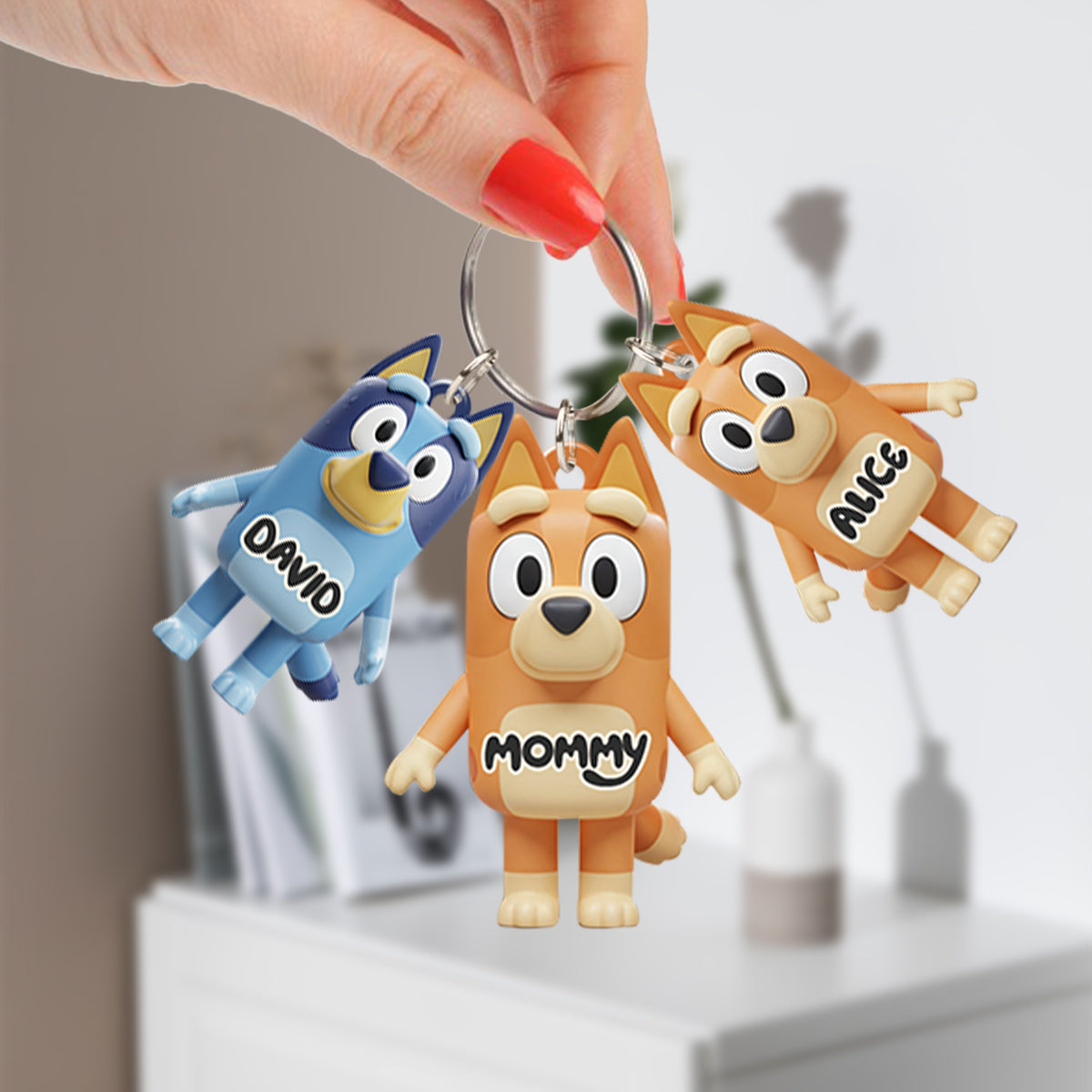 Best Mom Ever - Personalized Mother Keychain with Charms