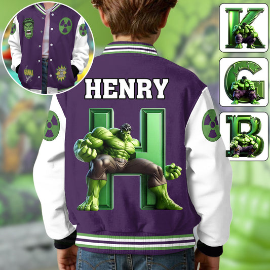 Superhero Gift For Kids - Personalized Kid Varsity Jacket