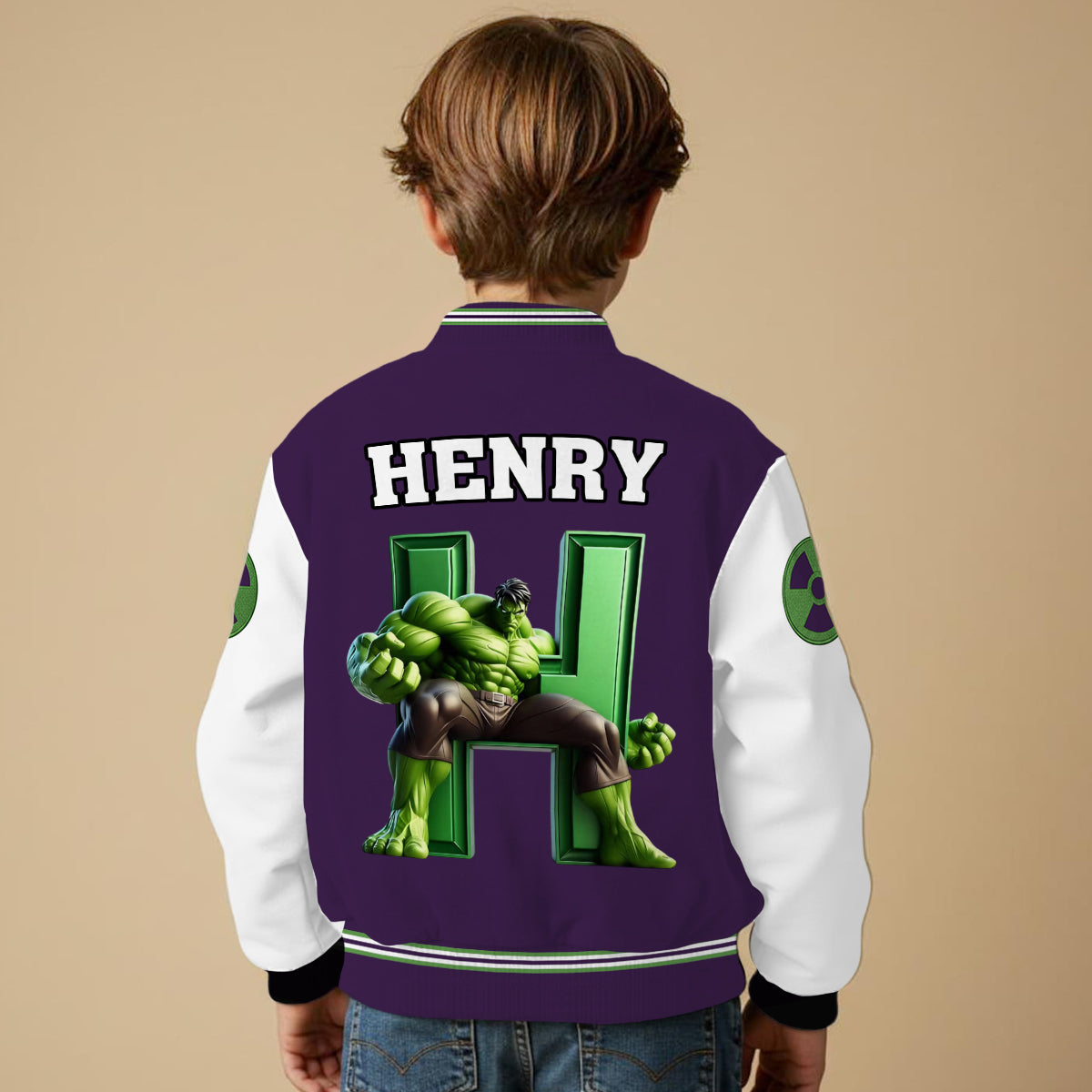 Superhero Gift For Kids - Personalized Kid Varsity Jacket