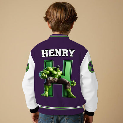 Superhero Gift For Kids - Personalized Kid Varsity Jacket