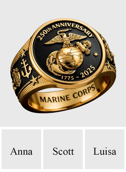 The Soldier - Personalized Veteran Signet Ring